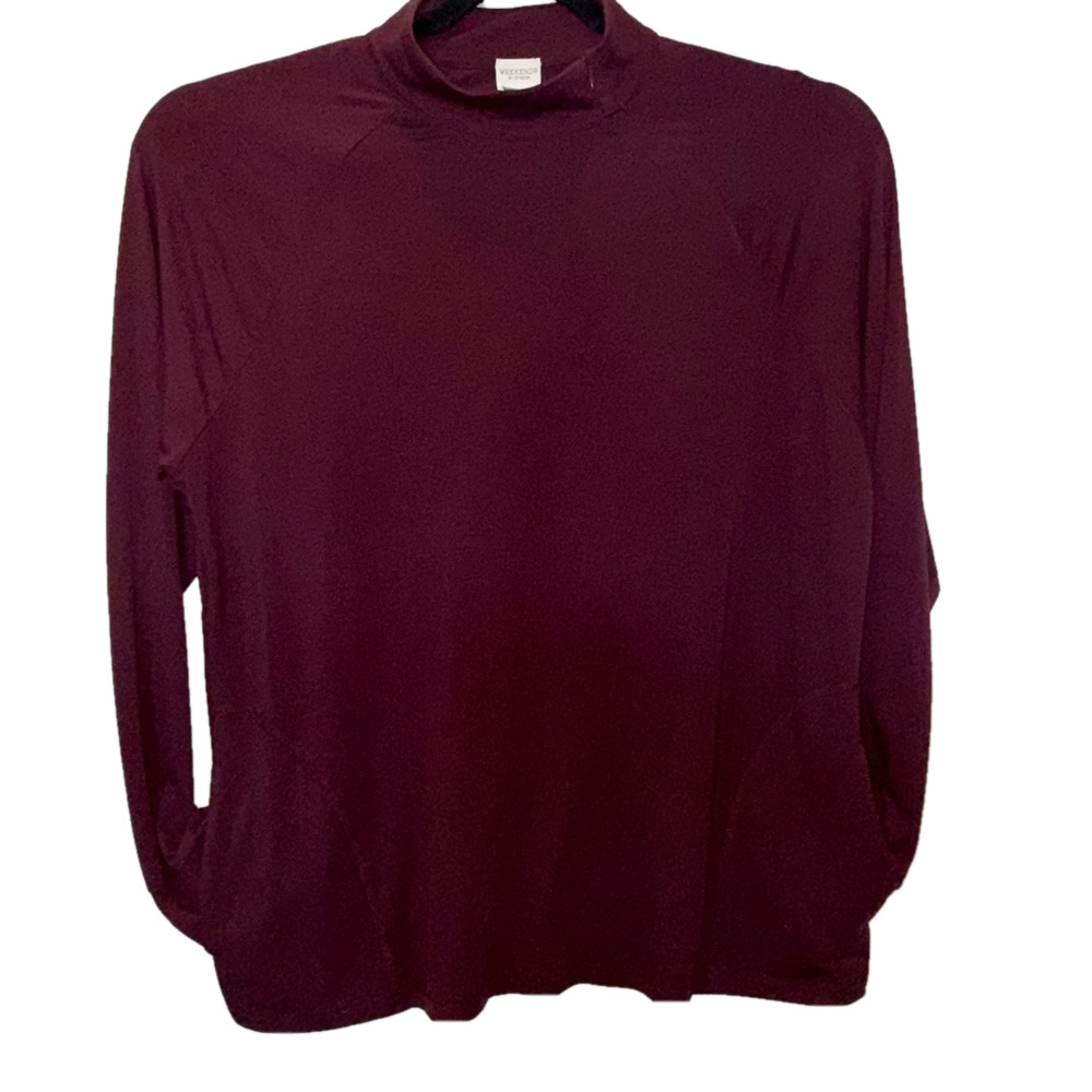 Weekends By Chico’s Long Sleeve Mock Neck Tunic pockets thumb Women’s XL 16 3